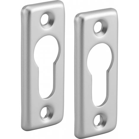 THIRARD - Paire de rosaces rectangulaires pour cylindre profilé, argent - THIRARD (1/3)