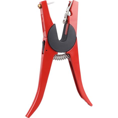 Pince universelle pour applicateurs de boucles auriculaires, en acier allié, antirouille et sans danger pour les vaches, les porcs et les moutons (rouge). (1/5)