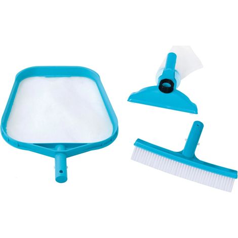 Un ensemble d'accessoires de nettoyage : filet, brosse, aspirateur INTEX 29056