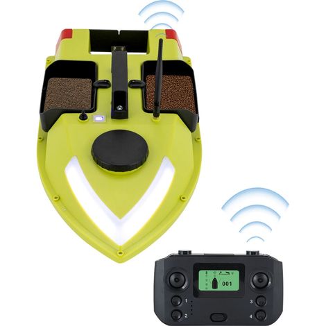 Senderpick – Bateau appât GPS 600M pour pêche à la carpe – 2 moteurs 390 – Lumières LED 7 couleurs – Autonomie 90 minutes – Sac de transport inclus