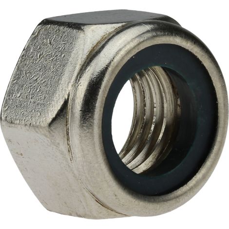 Reidl DIN 985 Sechskantmuttern mit Klemmteil, M 30, A2 blank, niedrige Form (1/4)