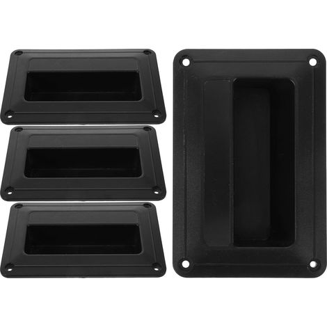 Poignées Latérales Style Simple et Délicat Lot de 4 en Plastique Noir Poignée Pratique et Décorative Accessoires pour Enceinte pour Haut-Parleur Audio (1/5)