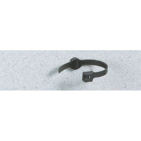 Sachet de 10 embases à cheville pour colliers - noir