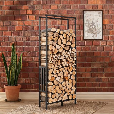 Porte-bûches réglable de 45,5 à 170 cm 75,5 x 25 x 170 cm (1/5)
