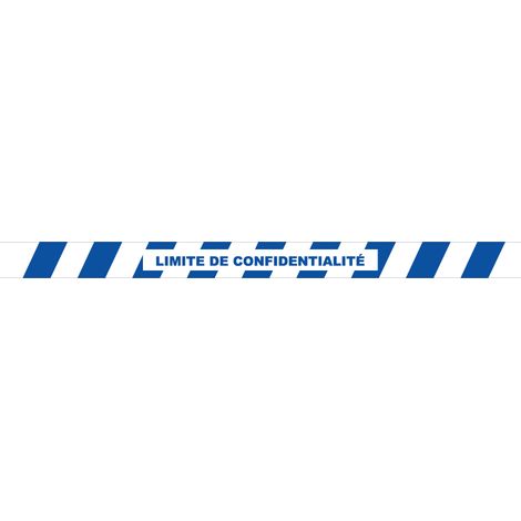 Bande limite de confidentialité bleu pour sol - 1000x70 mm - 4007229