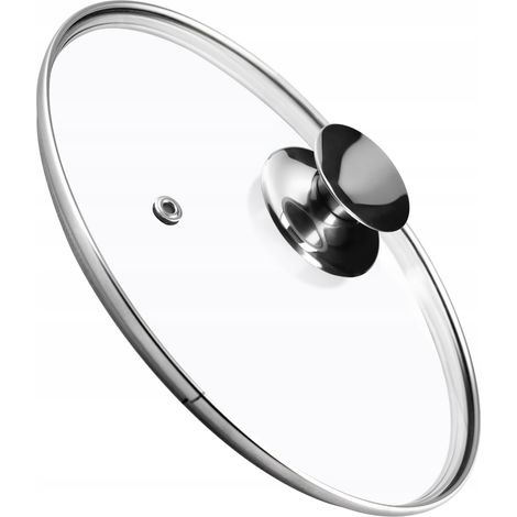 KADAX Topfdeckel, Universaldeckel aus Glas mit Silbergriff, hitzebeständiger Deckel in verschiedenen (1/5)