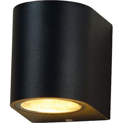 Lampe exterieure LED, faisceau en dessous, rond, culot G10 IP54, noir matt (1/3)