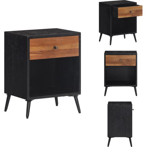 Table de chevet 40x30x50 cm bois massif de teck - Table De Chevet - Meuble De Chambre - Table Nuit - Commode - Mobilier En Teck (1/5)