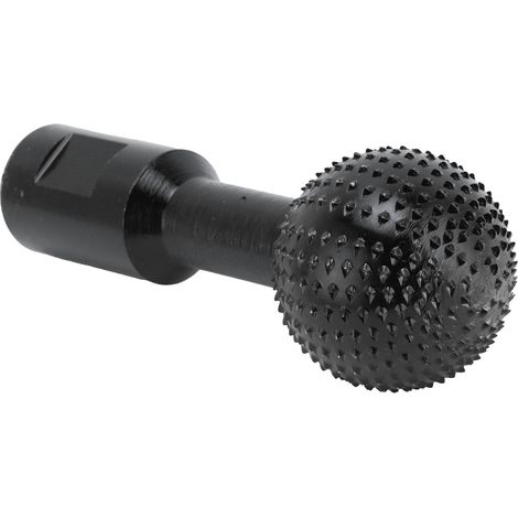 Fraise sphérique rotative 14mm pour meuleuse d'angle 115mm, sculpture sur bois et métal, acier carbone durable. (1/5)