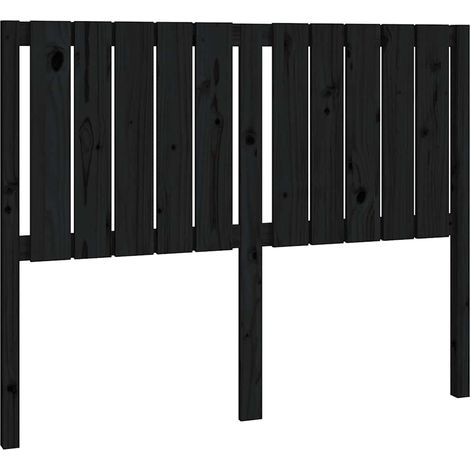 Maison Exclusive - Kopfteil Schwarz 125,5x4x100 cm Massivholz Kie