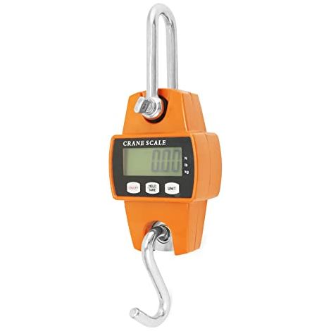 Báscula colgante digital, 300 kg, báscula de grúa digital con gancho de aluminio, para pesaje en muelles, materias primas de acero, pesca (1/4)