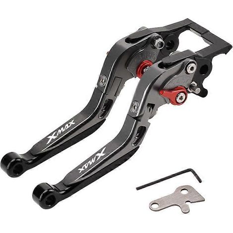 Convient aux Yamaha XMAX300/125/250 de 18 à 24 ans : guidon de frein modifié avec klaxon de stationnement et frein à main (modèles 23 à 24, couleur frêne). (1/5)