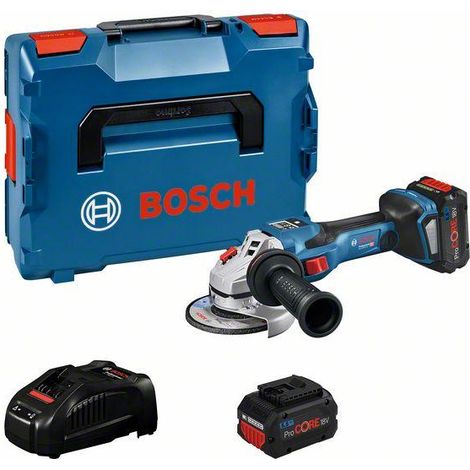 Smerigliatrice Ø125mm BOSCH GWS 18V-15 SC + 2 batterie Procore 18V 5.5 Ah + 1 caricabatterie GAL 18V-160 - L-Boxx