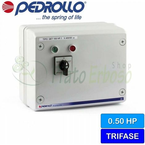 QET 050 - Cuadro eléctrico para electrobomba trifásica de 0,50 HP