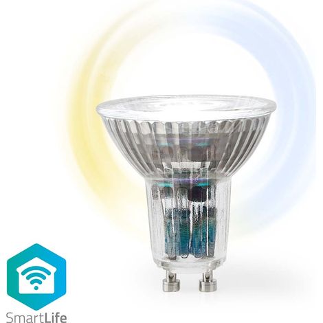 Nedis WIFILRW10GU10 Lampadina LED Smartlife Wi-Fi Gu10 345 lm 4,9 W bianco da caldo a freddo Classe energetica: G Android™ / iOS Par16 (1/3)