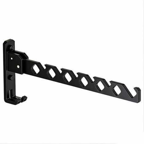 Stück Klappbar Kleiderhaken aus Metall, 340 x30 mm Wand Kleiderständer, Faltbarer Kleider Organizer, robuster Kleiderlüfter für Waschküche, Schrank, Schlafzimmer, Inne, Außenbereich (1/5)