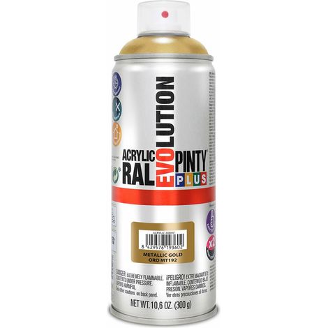 Vernice spray metallizzata PintyPlus Evolution - Oro elegante 520cc MT192 (1/2)