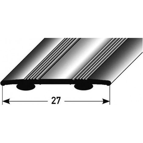 PROVISTON Übergangs- & Ausgleichsprofil Aluminium 27 x 1.7 x 1000 mm Bronze Dunkel Bodenprofil Metallprofil Übergangsschiene