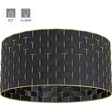 Plafonnier EGLO Marasales Noir ⌀48cm E27 40W (1/4)
