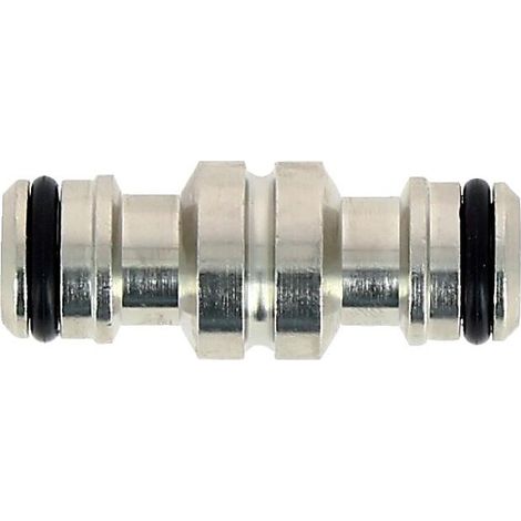 Connecteur automatique laiton nickelé pour raccordement de 2 tuyaux munis de raccords rapides - FAUQUET