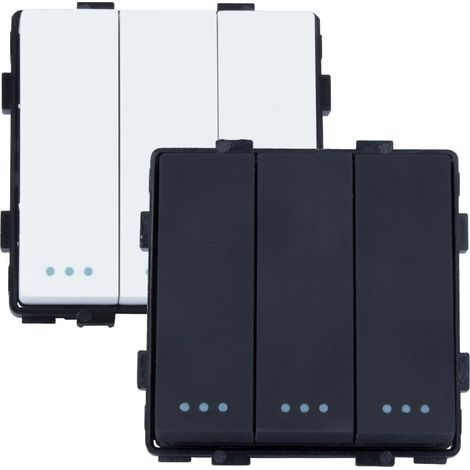Interruptor Triple Conmutado Modern Blanco