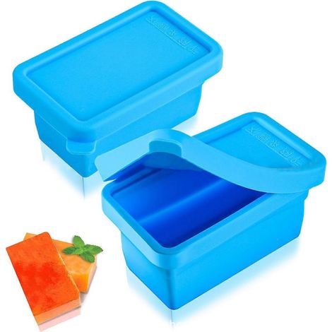 1/2 Silikon-Gefrierschale mit Deckel, lebensmittelecht, 250 ml, leicht zu lösen, BPA-frei, formbeständig, stapelbarer Gefrierbehälter für Suppen und andere Lebensmittel. (1/5)