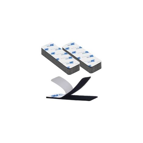 30 Stück doppelseitige Klettstreifen 3 x 10 cm – Extra starkes rechteckiges Klettband – Crezuo