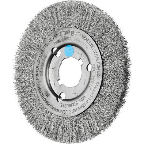PFERD TOOLS Rundbürste schmal ungezopft RBU Ø150x12xvariable Bohrung Edelstahl-Draht-Ø0,30 2 Stk (1/4)