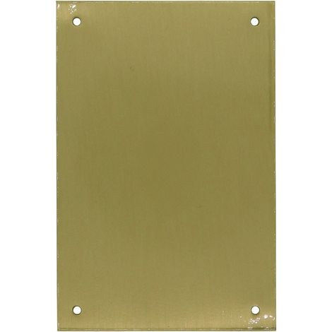 Plaque aveugle en laiton satiné 80 x 120 mm