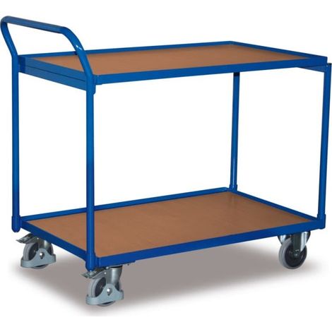 VARIOfit Tischwagen mit 2 Ladeflächen 835 x 495 mm Schiebegriff nach oben gerichtet (1/2)