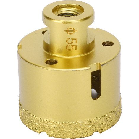 Foret Diamant M14 55mm pour Perçage Marbre Béton, Scie Cloche à Couronne Brasée (1/5)