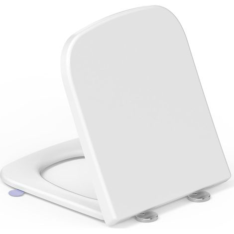 Abattant WC Carré Duroplast, Fermeture Douce Blanc, [COURT] (1/5)