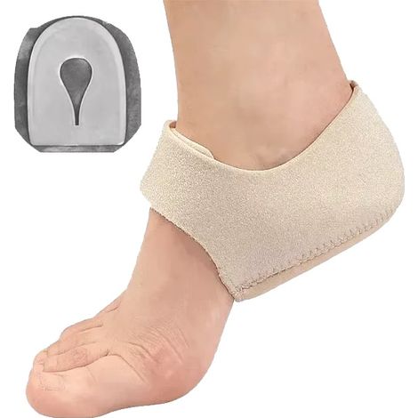 Solette di supporto, in gel di silicone a forma di U, con proprietà antidolorifiche, taglia S da donna, colore beige. (1/2)