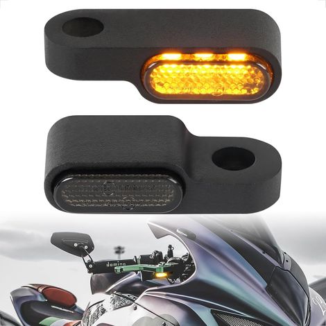 Bardusch-Homologué Clignotant Moto LED, 3 LED Universel 12v 2PCS, E24 Homologué Mini LED Clignotant En Alliage D'aluminium Moulage Étanche Ip67 (1/5)