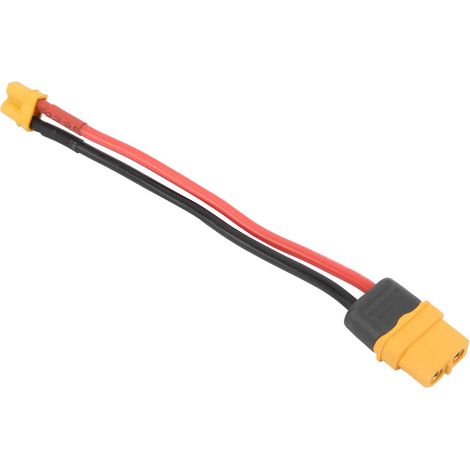 Adaptateur de câble XT60 femelle vers XT30 femelle (10 cm, câble 16 AWG) pour chargeur de batterie LiPo RC (1/5)