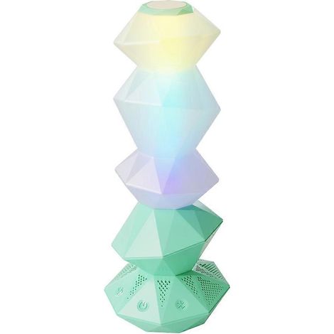 Stapelbare 3D-Kristalllampe mit Lautsprechern und Bluetooth-Musiksynchronisation, LED-Kristalllampe mit Fernbedienung für die Inneneinrichtung B (1/5)