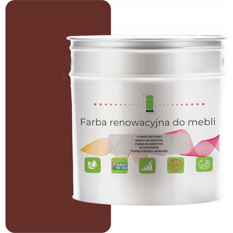 Peinture pour meubles de cuisine 8012 marron semi-mat 2,5 L pour façades en bois 2 en 1 (1/5)