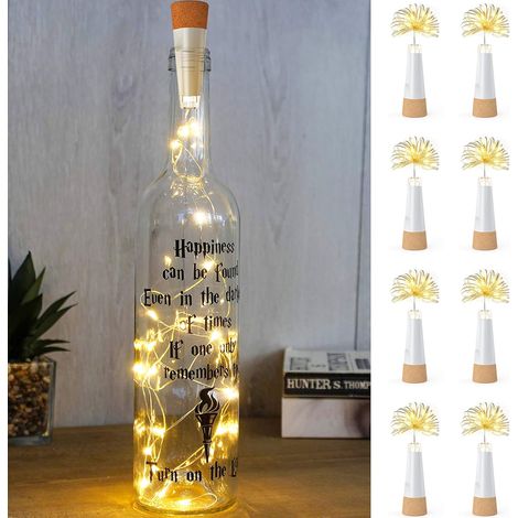 Lumières LED Rechargeables pour Bouteille avec Bouchon – Mini Guirlande Féerique 2025 Sans Piles pour Fête, Halloween & Noël – Éclairage Décoratif Portable