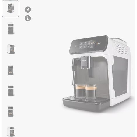 Philips – Machine à café à grain superautomatique 1500W – Pression 15 bars pour café riche – Broyeur céramique 12 niveaux – Écran tactile intuitif