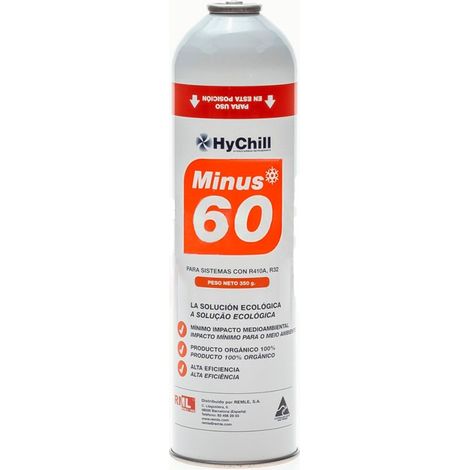 1 Botella Gas Minus 60 350Gr Sustituto R32, R410A Freeze Organico