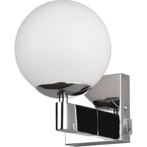 Applique Kula luminaire chromé avec verre blanc - 284270106