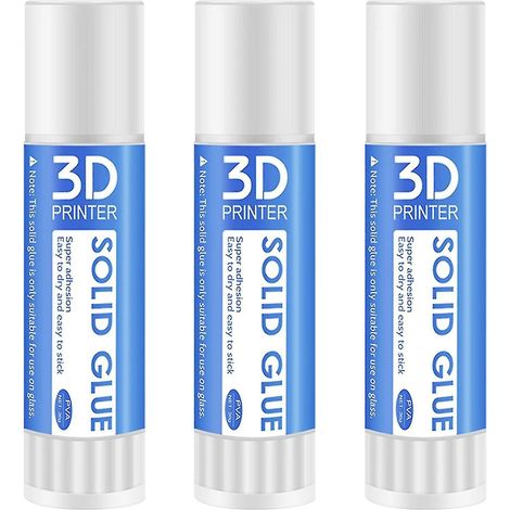 Bâtonnets de colle PVA solides pour imprimante 3D, anti-déformation des bords, lot de 3 (1/4)