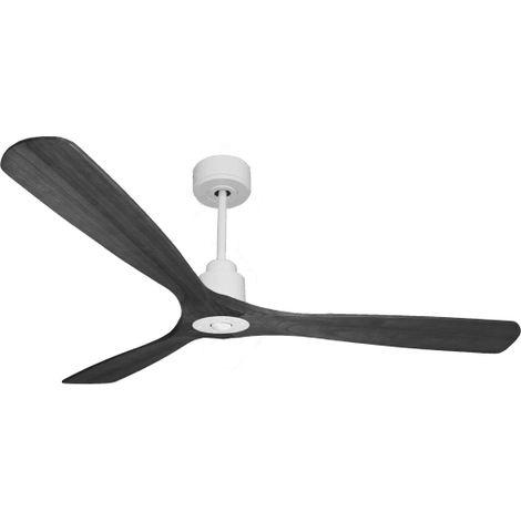 Tenerife Ring - Super destratificateur et ventilateur DC 166 cm Blanc pales bois noir sans Lumière 30 à 60 m² (1/5)