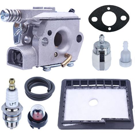 Kit Carburateur pour ECHO CS3000 CS3400 CS3450 CS300 Tronçonneuse, Carburateur avec Filtre à Air + Joint + Filtre à Carburant + Tuyau Pièces de Rechange Accessoire (1/5)