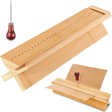 Set de Reliure Bois avec Alène – Outils Précis pour Carnets DIY, Agendas, Brochures et Journaux, Kit Portable pour Papier, Tissu, Cuir et Artisanat, Facile à Utiliser à la Maison ou Atelier (1/5)