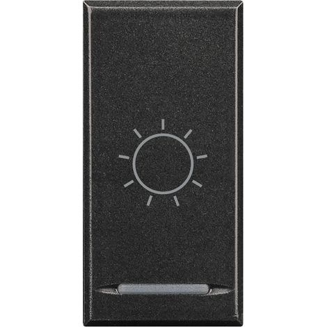 Manette Axolute MyHOME BUS symbole lumière type poussoir 1 mod anthracite BTICINO HS4915BA (1/2)