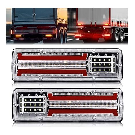 LED Rear Trailer Lights Turn Signal Stop Lights Trailer Truck Caravan Van Boat Tail Lights Kit (1/5)