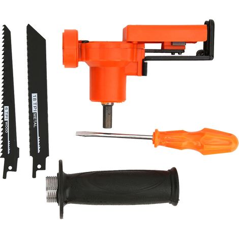 Adaptateur de scie alternative pour perceuse électrique, transforme en scie à bois, métal et PVC (1/5)