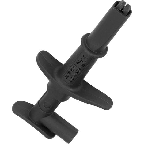 Crocodile test hook 30043 noir pour multimètre, pince de mesure précise, accessoire de réparation électronique, contact fiable, outil de diagnostic (1/5)
