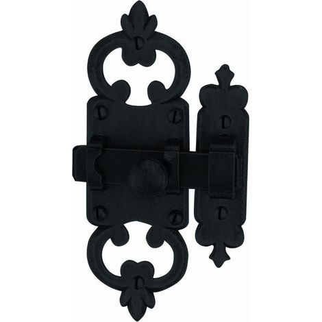 Targette Manoir shérardisé noir BRIONNE - 125x40 - 1110311SN (1/2)
